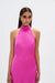 Evianna Satin Dress - Hot Pink