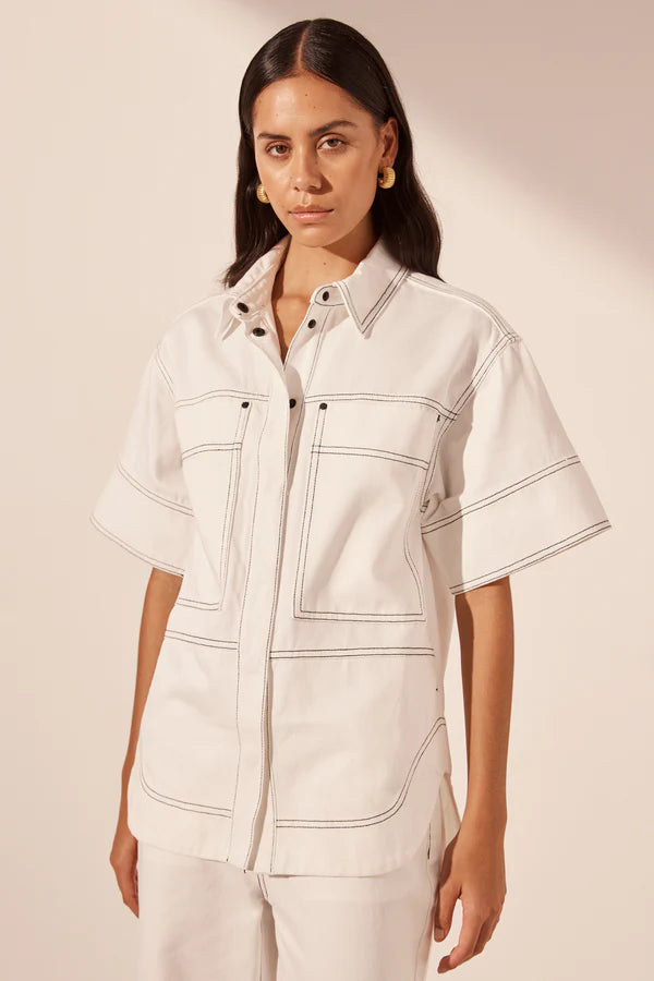 Hana Short Sleeve Shirt - Ivory