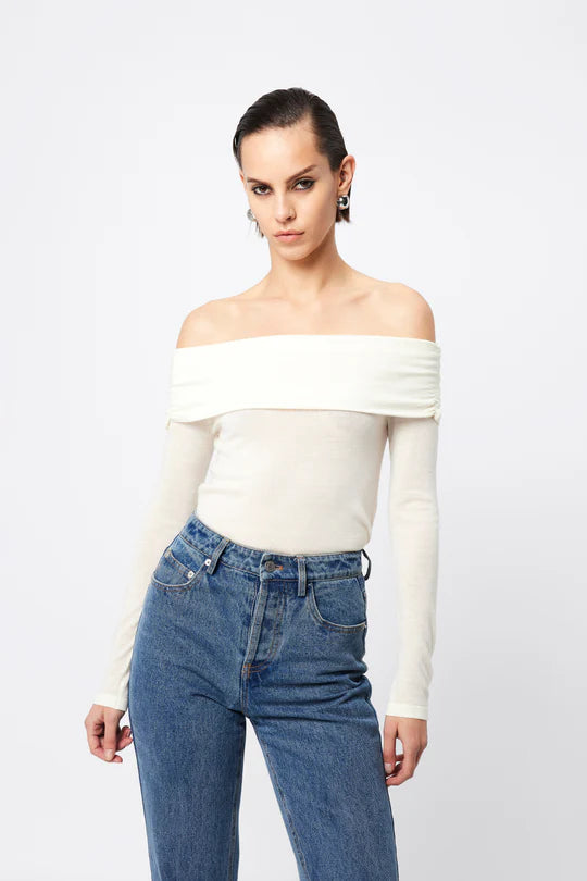 Maine Off Shoulder Top - Off White