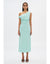 The Gaia Twill Midi Dress - Pale Aqua