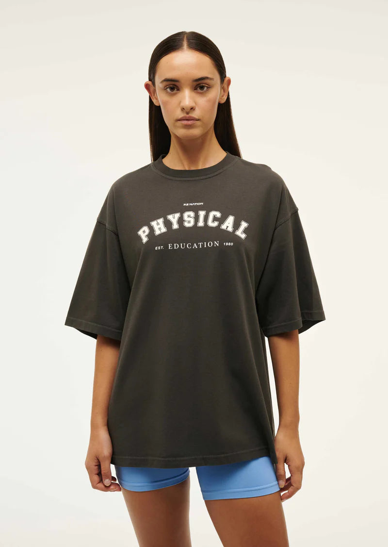 Physical Oversize Tee - Washed Black