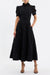 Kitsu Short Sleeve Midi Dress - Black