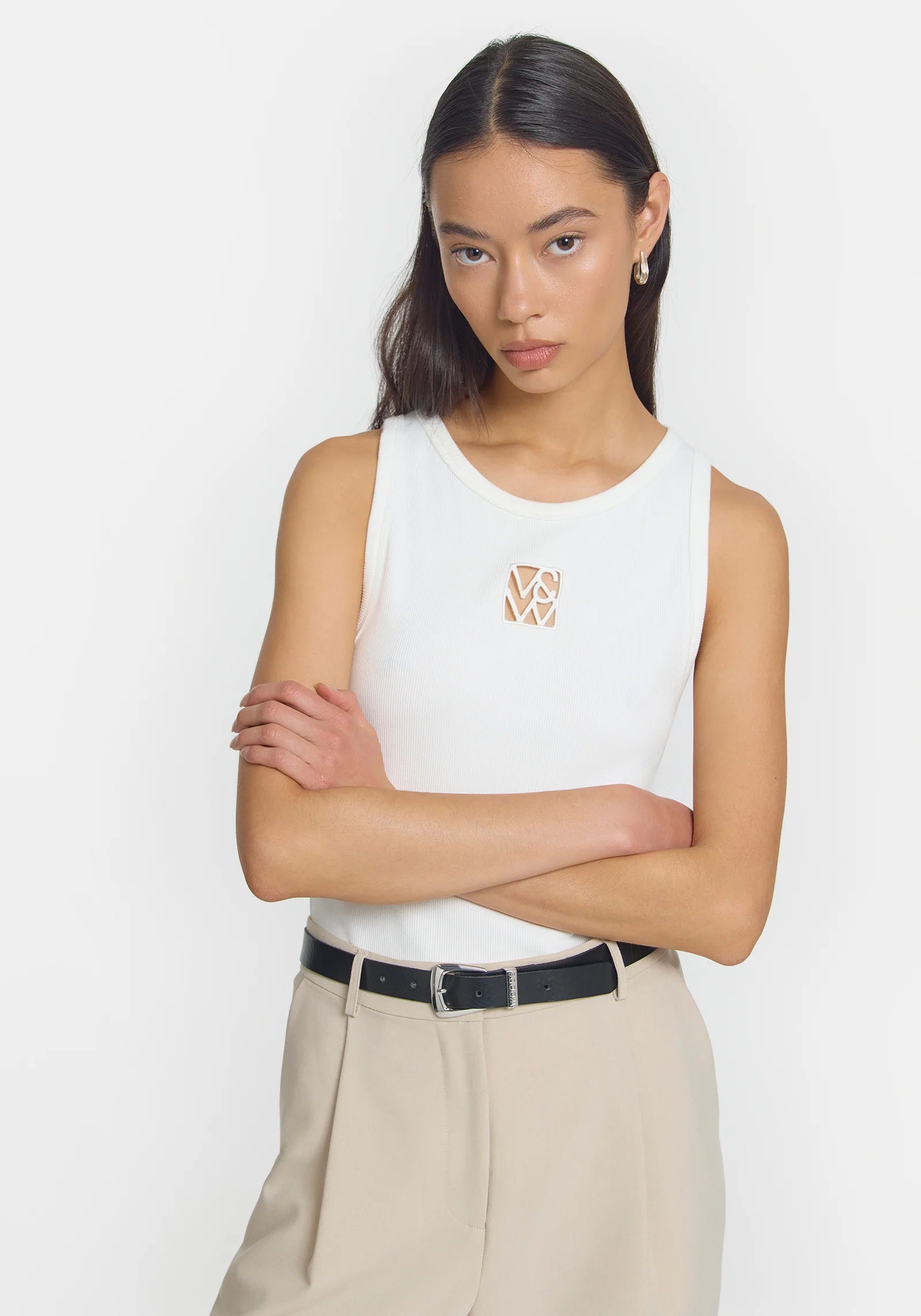 V&W Cut Out Tank - Ivory