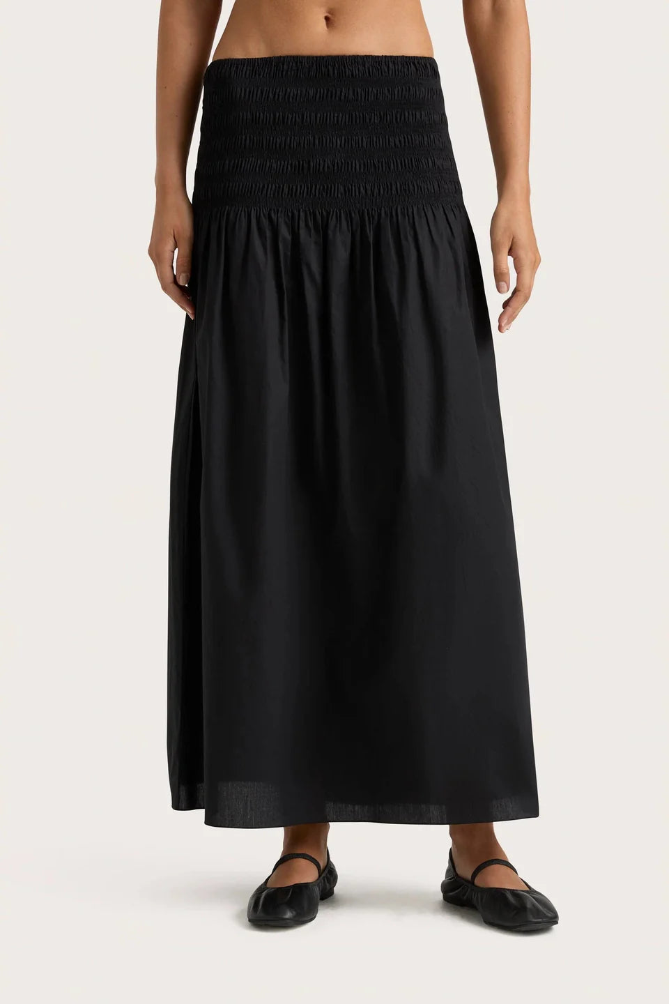 Baia Midi Skirt - Black