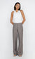 Zuri Straight Leg Pant - Taupe/Ivory Stripe