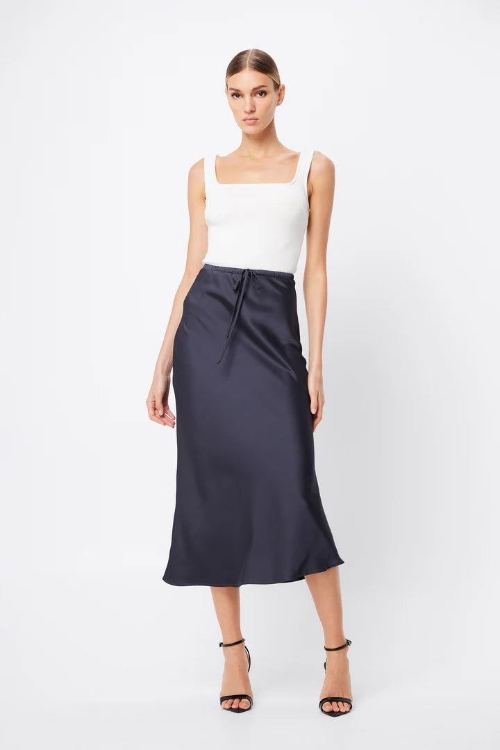 Illusion Midi Skirt - Slate