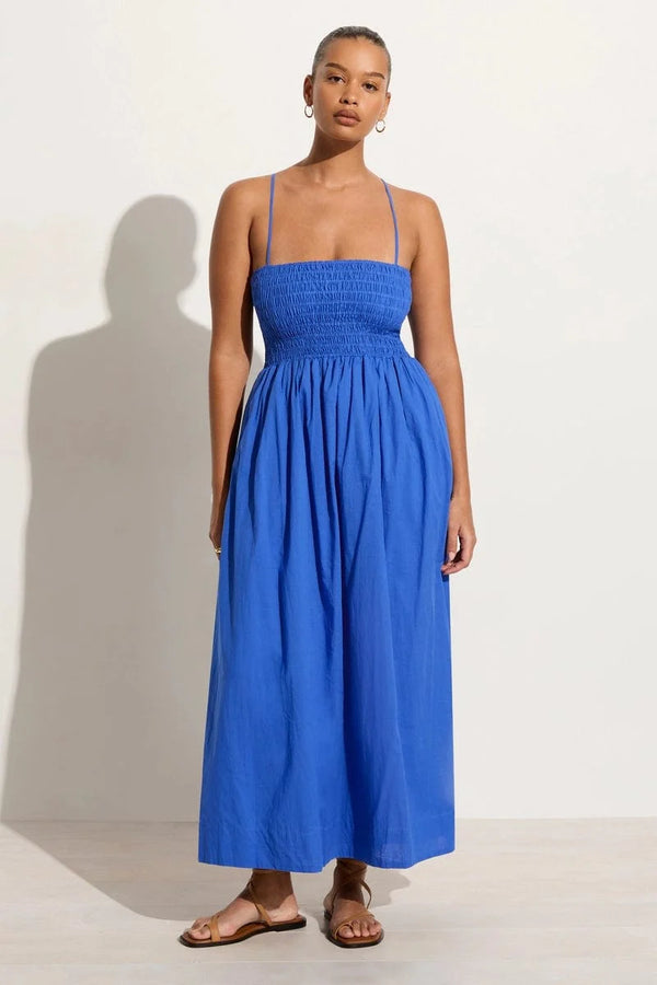 Agolde Midi Dress Sicilian Blue