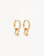 Love Unlocked Padlock Hoops - Gold